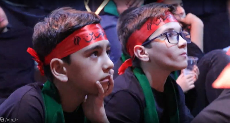 مراسم عزاداری در جمع نوجوانان هیئت سلاله النبی شعبه قم