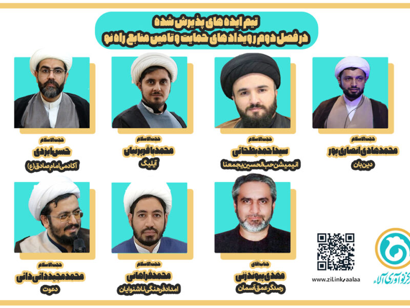 تیم های پذیرش شده در فصل دوم رویدادهای حمایت و تامین منابع راه نو اعلام شدند